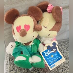 NWT Disney Fun Fan Amuse Sega Mickey Minnie Kimono Kiss PC16402 2006 Plush 6.5"